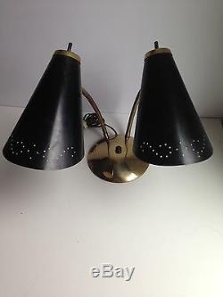 mid century modern double cone wall sconce