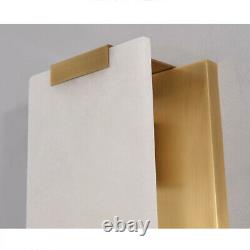 110V Hand-Carved Alabaster Rectangular Sconce G9 Light Wall Lamp -US SALE