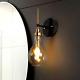 15-In H. Modern Bedroom Teardrop Wall Sconce 1-Light Black and Brass Gold Bathro