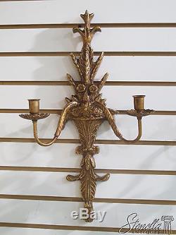 1703 Pair FRIEDMAN BROTHERS Gold Carved Candle Wall Sconces FREE SHIPPING