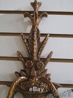 1703 Pair FRIEDMAN BROTHERS Gold Carved Candle Wall Sconces New FREE SHIPPING