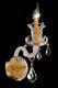 1 LT GOLD VENETIAN MURANO STYLE ASFOUR FRENCH PENDANT CRYSTAL 4x16 WALL SCONCE