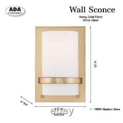 1-Light Honey Gold Wall Sconce