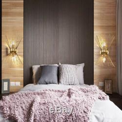 1 Pair Corridor Modern Bedside lamp Up down Lighting Gold Wall Sconce light E12