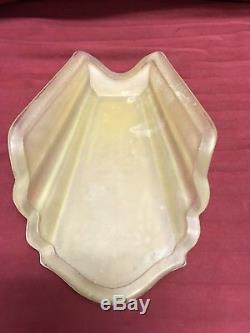 1 Vintage Antique Art Deco Wall Sconce Shade Amber Glass Slip
