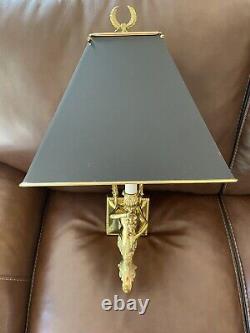 1 Vintage Brass Figural Siren Mermaid Bouillotte Wall Sconce Lamp 2 Available