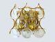 1 (of 3) Gold Plated PALWA Bubbles WALL SCONCE Crystal Glass Germany 1960s