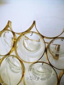 1 (of 3) Gold Plated PALWA Bubbles WALL SCONCE Crystal Glass Germany 1960s