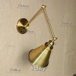 20th. C. Library Adjustable Swing Arm Light Wall Lamp Bronze Finish Sconce