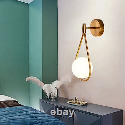 2PCS Modern Globe Glass Lamp Shade LED Single Light Indoor Wall Light Sconce US