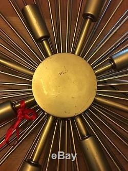 (2) $898 Each New Anthropologie Gold Starburst Wall Sconce Lighting SET OF 2
