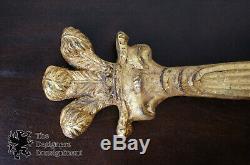 2 Florentine Wall Sconces Italian Plate Holder Gilt French Acanthus Leaf 26