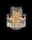 2 LIGHT TOP QUALITY ASFOUR CRYSTALS EMPIRE STYLE 18K GOLD COLOR WALL SCONCE