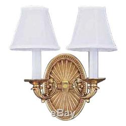2-Light French Gold Sconce Pair Wall Light Vintage Decoration Lighting Fixture