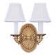 2-Light French Gold Sconce Pair Wall Light Vintage Decoration Lighting Fixture