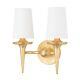 2 Light Wall Sconce-Gold Leaf Finish Wall Sconces 116-BEL-4569098 Bailey