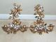 2 MCM HOLLYWOOD REGENCY Gold & Roses Tole Metal Wall Mount CANDLE SCONCES, Italy