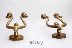 2 Mid century Wall Lamp Italy 1940s 1950s Brass Sconce Classic Design Gio Ponti