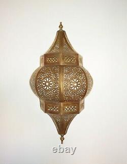 2 Moroccan Wall Light Brass Antique Lamp Copper Sconce Handmade Flush Fixture