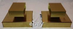 (2 Pack) Gold Battery Powered Wall Sconces Wireless, Remote Control, Dimmable