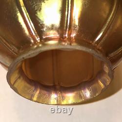 2 Rejuvenation Light Fixture Wall Sconce Marigold Iridescent Shades Brass Signed
