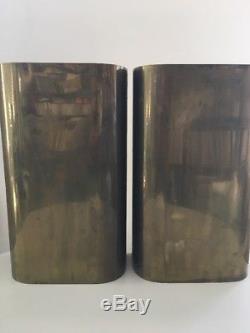 2 Vintage Mid Century Modern Brass Wall Sconces by Steven Chase