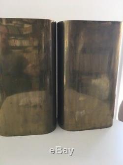 2 Vintage Mid Century Modern Brass Wall Sconces by Steven Chase