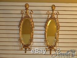 38223E Pair FRIEDMAN BROTHERS #6574 Mirrored Candelabras Wall Sconces