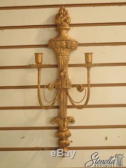 38950 Pair FRIEDMAN BROTHERS Federal Style Candelabra Wall Sconces