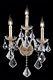 3 LT GOLD VENETIAN MURANO ASFOUR FRENCH PENDANT CRYSTAL 13x18 WALL SCONCE