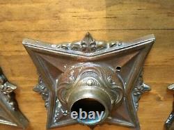 3 Vintage Art Deco Star Wall Sconce Light Fixture Ceiling Arts Crafts