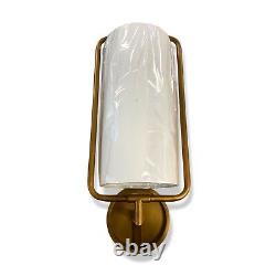 $438 Regina Andrew Gold Geo Rectangle Wall Lighting Sconce Natural Brass