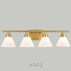 4-Light Modern Brass Vanity Lights Fixture Bathroom Wall Sconces Wall Light