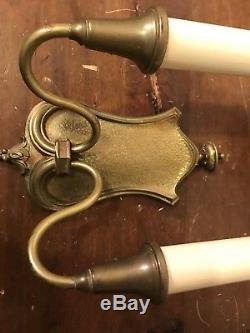4 antique french fleur de lis gothic wall brass wall sconces Hand Hammered