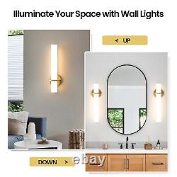 AIJIASI Gold Wall Sconces Set of Two Dimmable Modern Sconces Wall Lighting