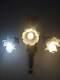 ANTIQUE Exquisite French pair of wall sconces each 3 light