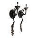 A Pair Metal Large Wall Feather Leaf 2x Sconce Sconces Lights