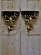 A Pair Of Empire Style Opulent Gold & Black Monkey Ape Wall Sconce Shelf