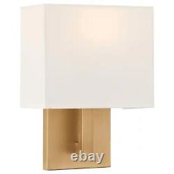 Access Lighting 64061LEDDLP-ABB/WH 1-Light Antique Brushed Brass LED Wall Sconce