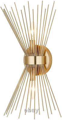 Adcssynd 2 Pack Wall Sconces, Gold Wall Sconce, Starburst Wall Sconces Set of