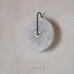Alabaster Round Disc Wall Lamp Button Sconces LED Light Home Lighting Art 25cm