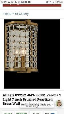 Allegri 032121-043-FR001 Verona Wall Sconce Brushed Pearlized Brass