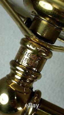 Antique 1900's Victorian Brass Cherub gasolier electrified gas wall sconce light