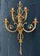 Antique BRASS BRONZE FRENCH Wall Sconce 5 LIGHT Lamp Electrified Gas Candelabra