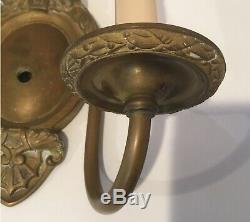 Antique Bronze Wall Sconces Sconce Pair Attributing To E. F. Caldwell