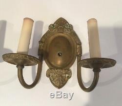 Antique Bronze Wall Sconces Sconce Pair Attributing To E. F. Caldwell