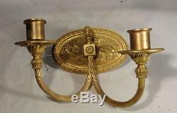 Antique Fine French Bronze Ormolu Wall Sconce Adams Chippendale Style Caldwell
