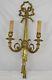 Antique Large French Bronze Wall Sconce Louis XVI Candelabra Light Fixture
