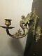 Antique ORNATE French Gilded Bronze PIANO Wall Sconce WINGED WOMAN, LILITH, SIGNED