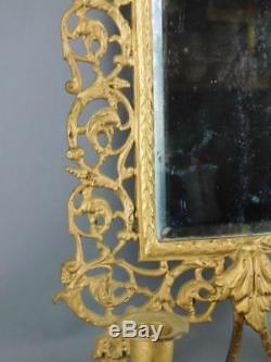Antique Ornate Figural Greek Dionysus Bronze/brass Candle Mirror Wall Sconce